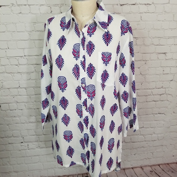 Roberta Roller Rabbit oversized button down shirt - Picture 3 of 6